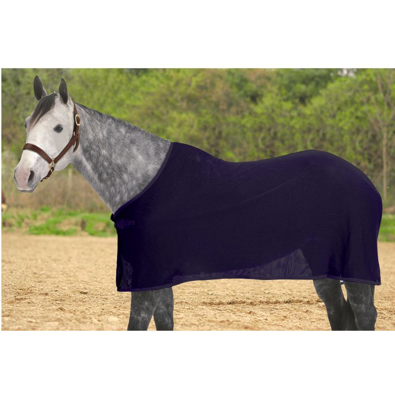 Centaur Show Scrim Sheet Horse Lg Navy