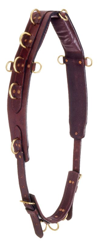 Tough-1 Leather 18-ring Training Surcingle