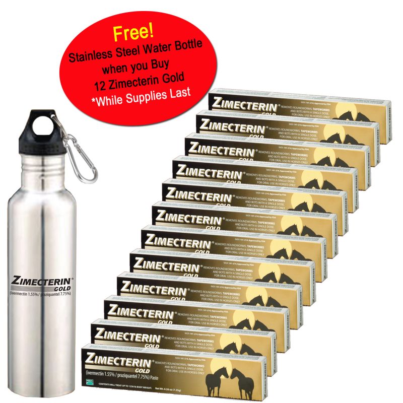Zimecterin Gold 12-Pack With Free Water Bottle