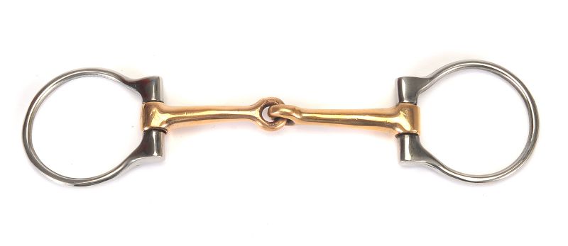 SS Copper Mouth D-Ring Western Snaffle Bit