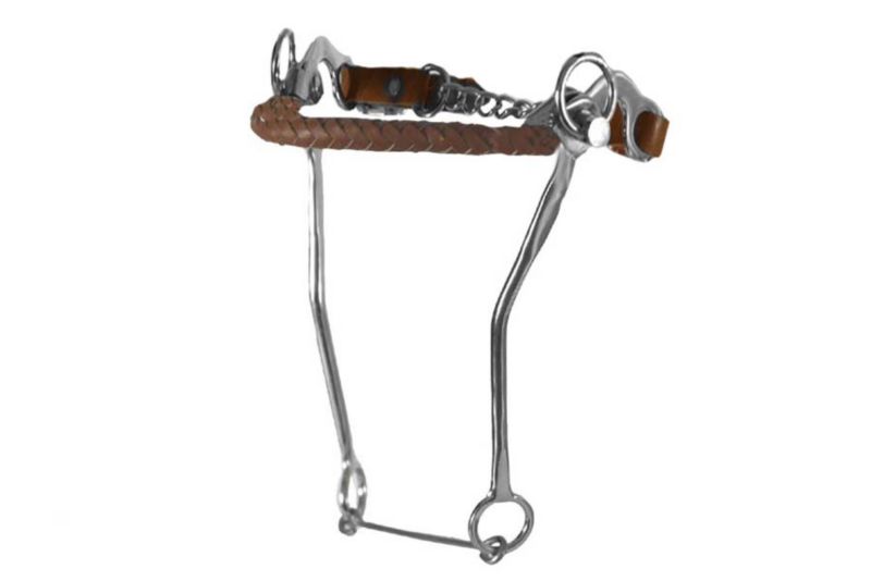 Western CP Braided Latigo Hackamore w/Curb Strap