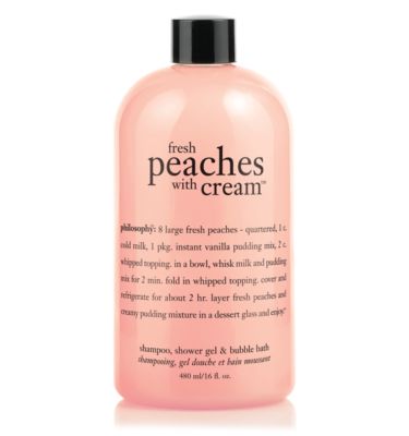 fresh peaches with cream