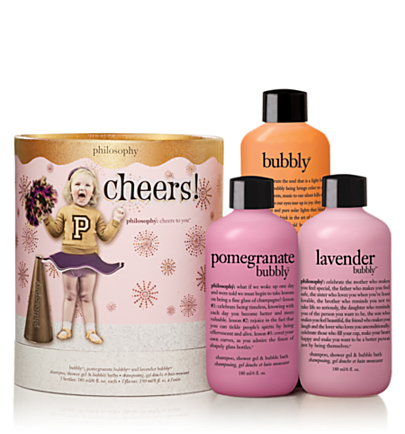 cheers! 3 pc.  holiday gift set  philosophy