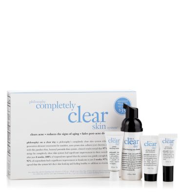 4-piece trial size acne starter kit - completely clear skin system - skin care value sets 4 pc.