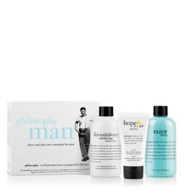 men's skin care and shaving set - philosophy man - men's favorites 3 pc.