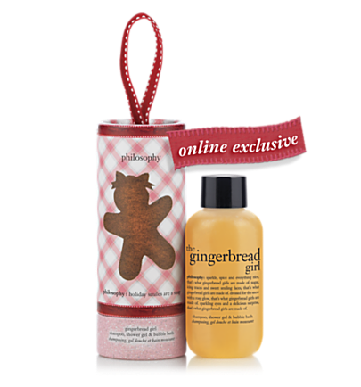 shampoo, shower gel & bubble bath - the gingerbread girl ornament - $25 and under 2 oz.  philosophy