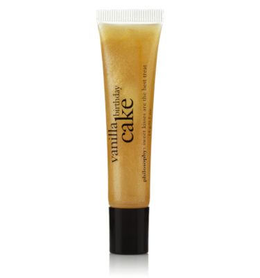 philosophy flavored lip shine - vanilla birthday cake - sweet & indulgent 0.5 oz.