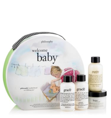 philosophy new mommy gift set - welcome baby - bath & body value sets 4 pc.