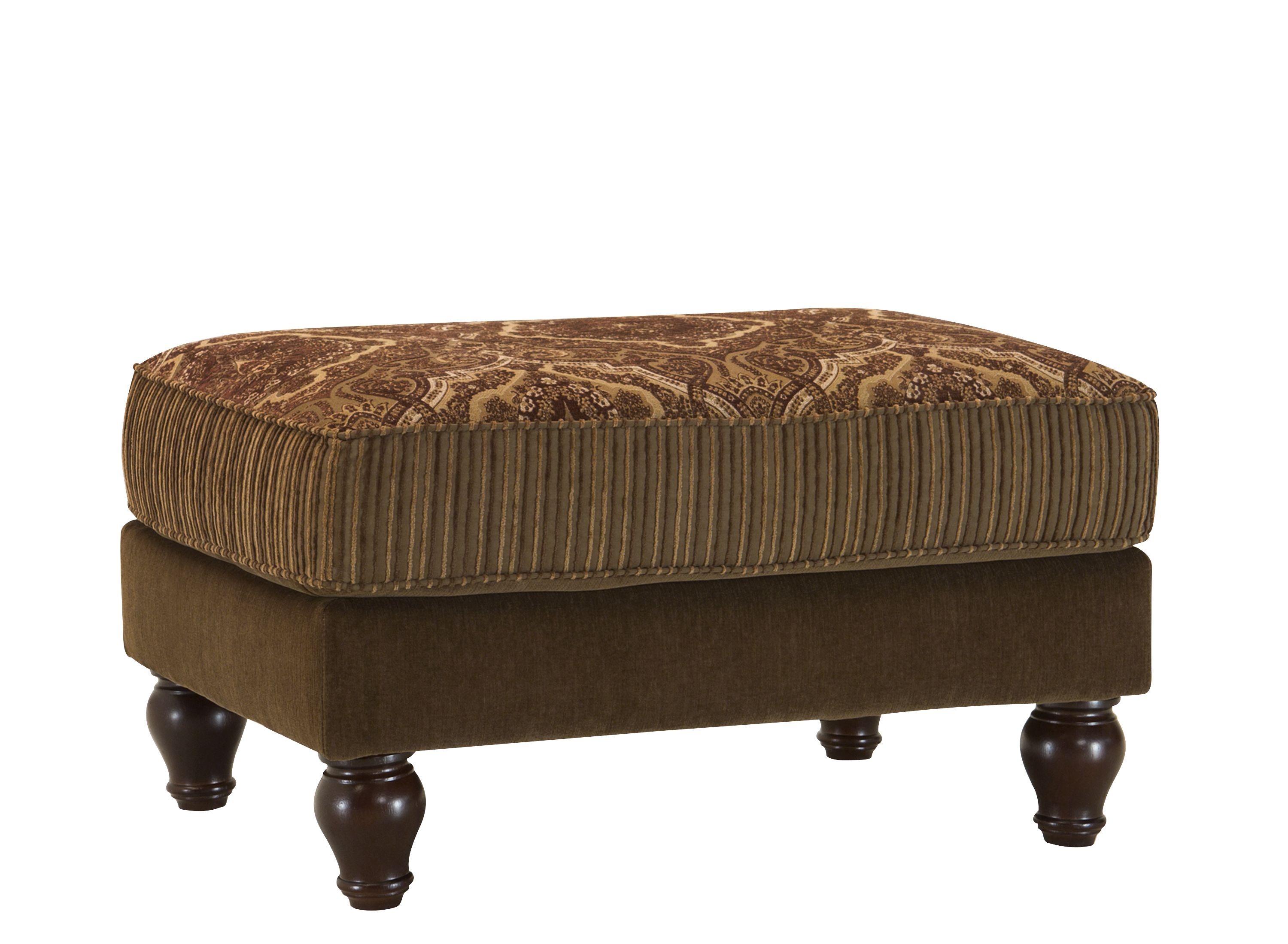 kathy ireland Home Bergen Microfiber Ottoman