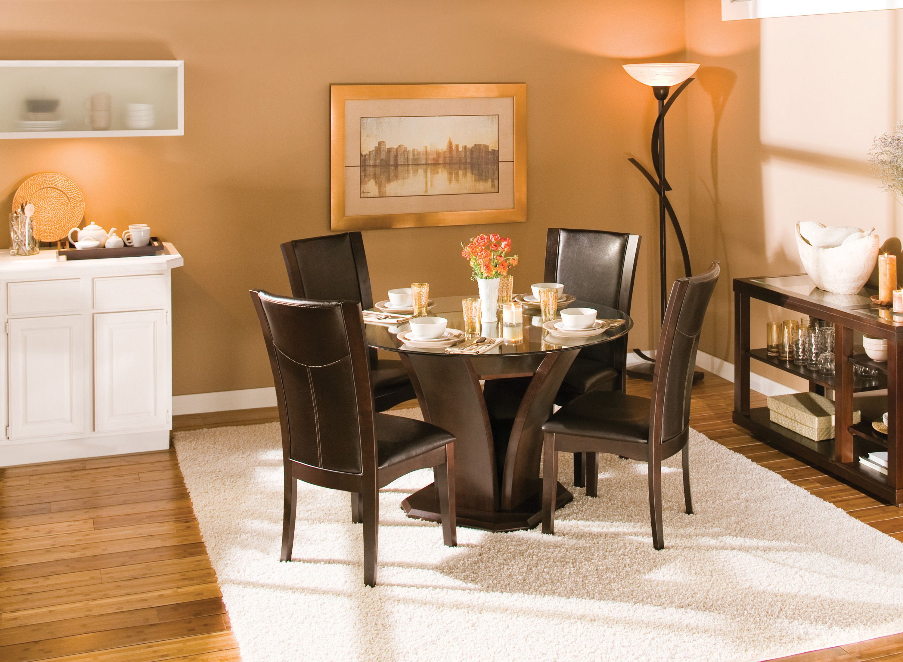 Venice 5-pc. 48" Glass Dining Set