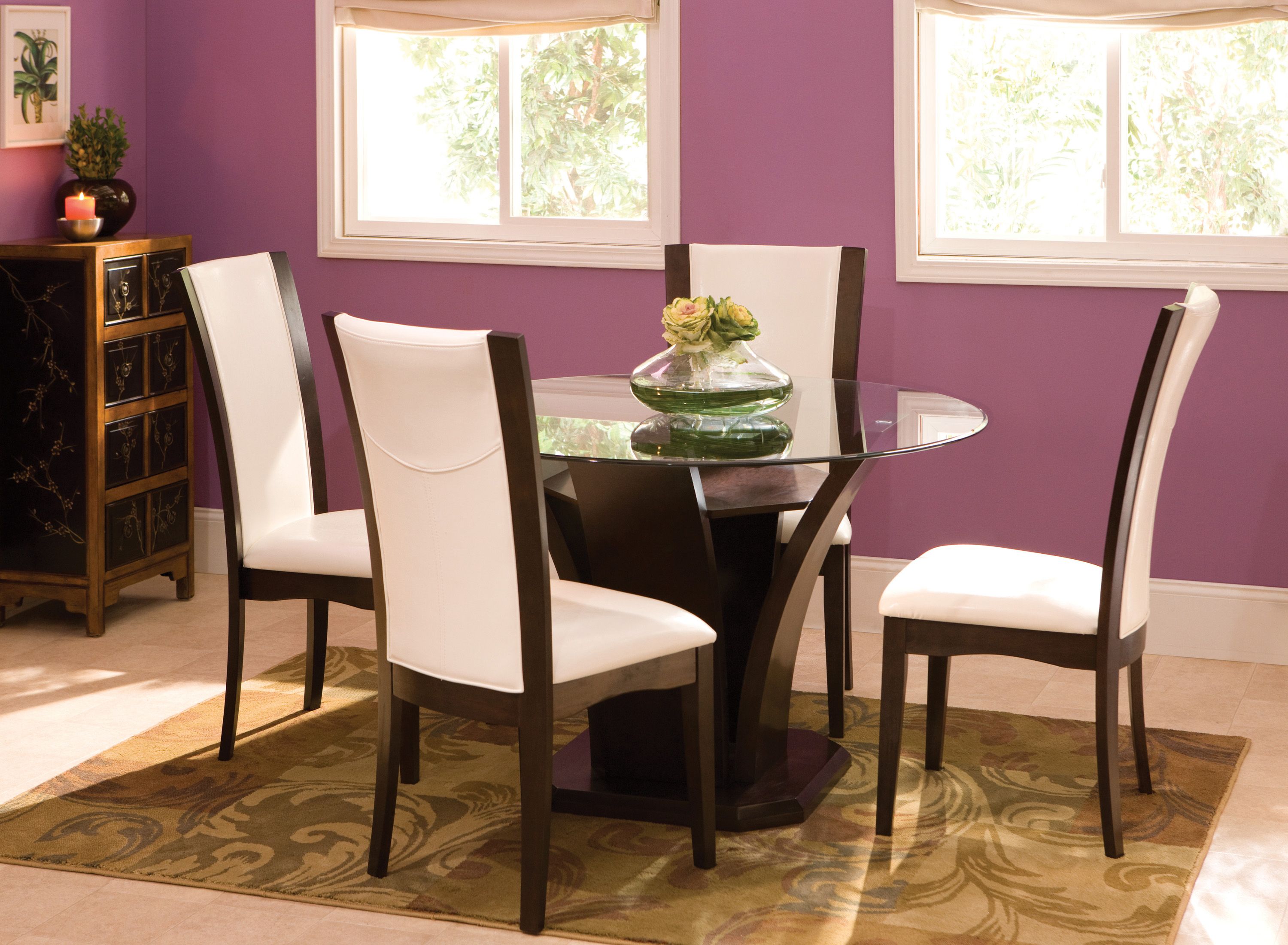 Venice 5-pc. 48" Glass Dining Set