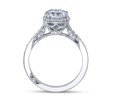 tacori ring setting engagement platinum diamond 18k halo