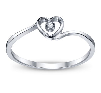 Two 10K White Gold Promise Ring