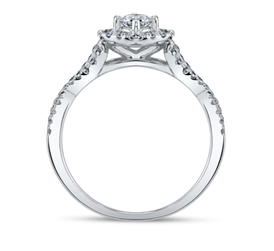 Cherish 10K White Gold Diamond Engagement Ring 1/2 Carat Total Weight