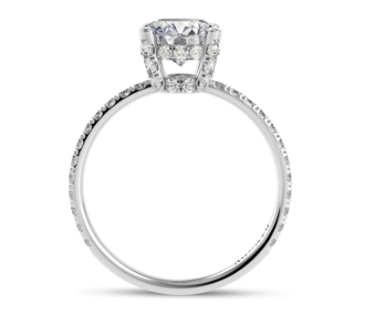 Danhov 18K White Gold Diamond Engagement Ring Setting