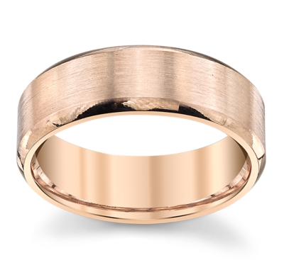 Novell 14K Rose Gold 7mm Men's Wedding Band
