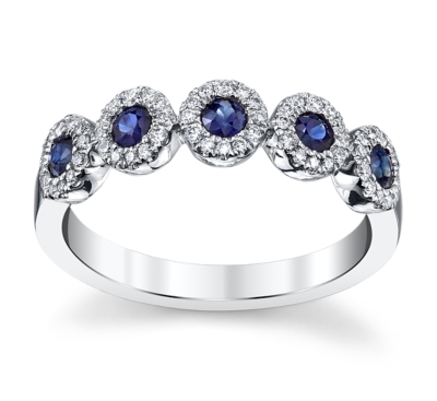 Wedding ring wraps sapphire