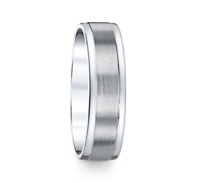 Novell 14K White Gold 6mm Wedding Band