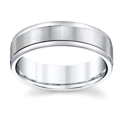 Novell 14K White Gold 6mm Wedding Band