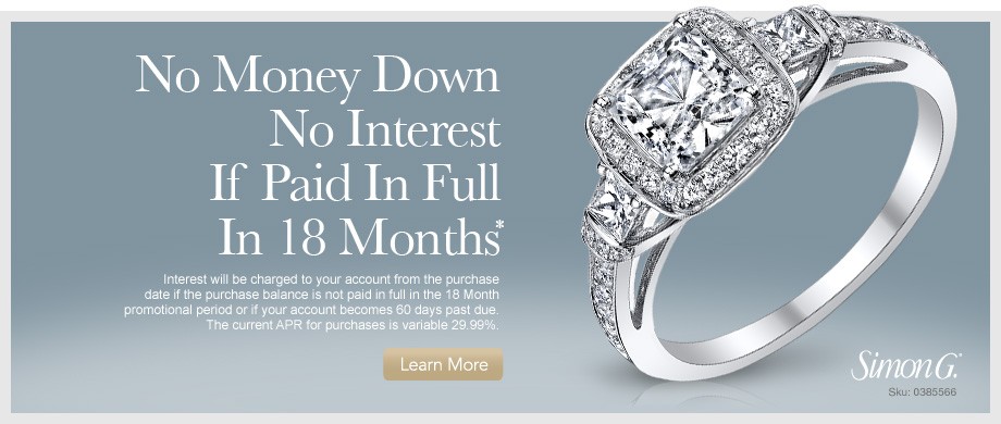 No Money Down. No Interest If Paid In Full In 18 Months.