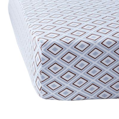 Air/Chocolate Diamond Crib Sheet