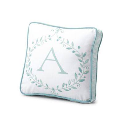 Aqua Letter Pillow