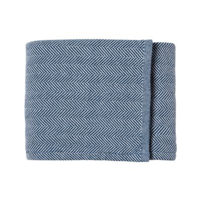 Herringbone Bed Blanket – Indigo