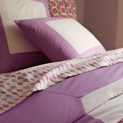 Lilac Color Frame Duvet & Shams