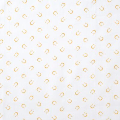 Butterscotch Horseshoe on White Sheet Set