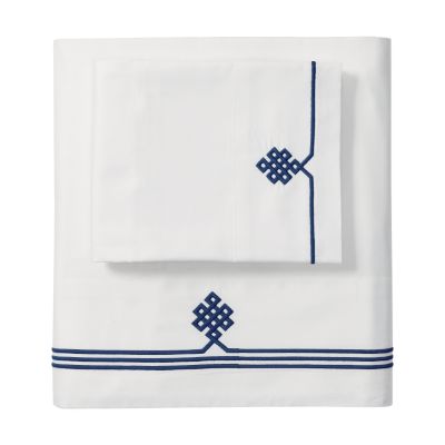 Navy Gobi Embroidered Sheet Set