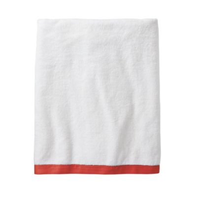 Coral Border Frame Bath Towel