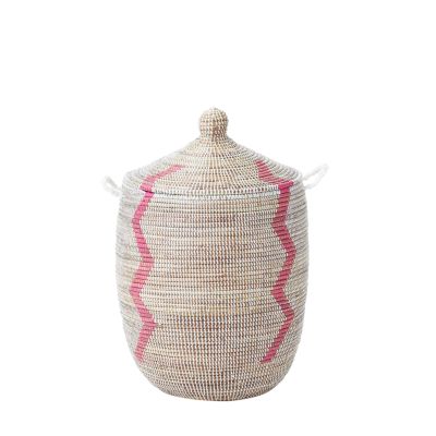 Senegalese Storage Basket - Pink, Small