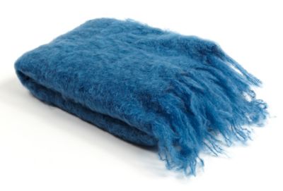 Tasseled Mohair Throw - Ocean