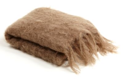 Tasseled Mohair Throw - Camel