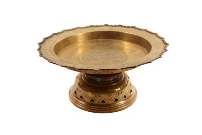 Elephant Etched Indian Brass Tray