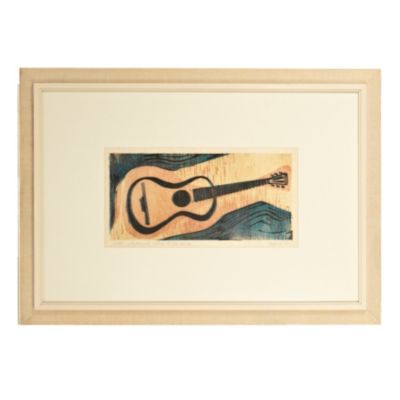 Guitar Woodcut by Howard Albert