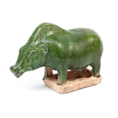 Mid-Century Ceramic Boar Sculpture