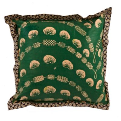 African Printed Pillow - Emerald