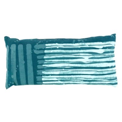 Aqua Stripes Lumbar by Robert Moore