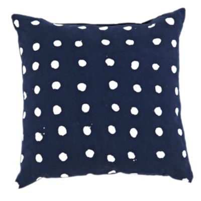 Navy and Dots Pillow by Robert Moore