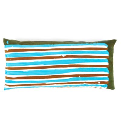 Turquoise Stripe Lumbar by Robert Moore