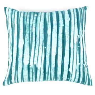 Aqua Stripes Pillow by Robert Moore