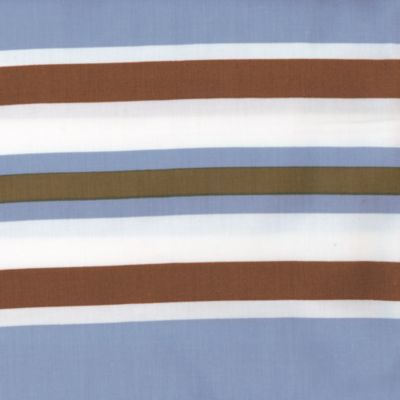 Chambray/Choc Beach Stripe Crib Sheet