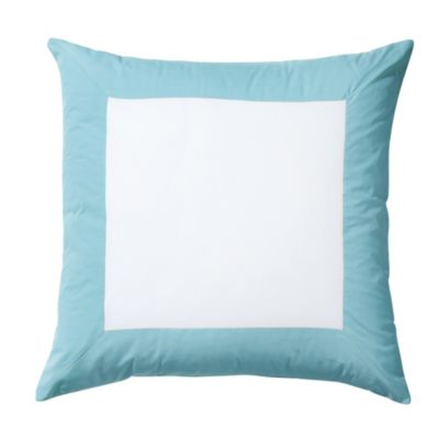 Aqua Color Frame Euro Sham