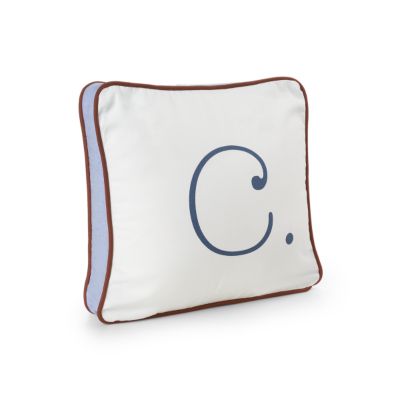 Chocolate/Indigo Letter Pillow