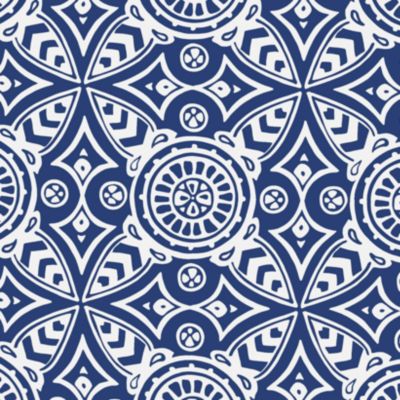 Navy Medallion Scarf Print