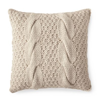 Alicia Adams Alpaca Chunky Knit Pillow Cover – Ivory