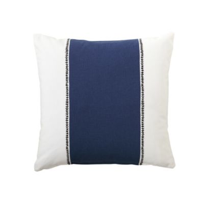 Navy Racing Stripe Pillow Cover