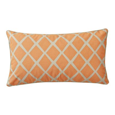 Saffron/Putty Diamond Lumbar Cover