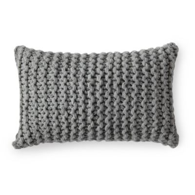 Alicia Adams Alpaca Links Knit Pillow Cover – Heathered Grey